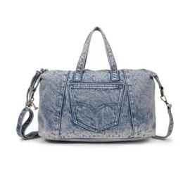 Jeans Denim Bag Shoulder Bag Canvas Bag Retro Shoulder Bag Shopper Unisex, B Light Blue