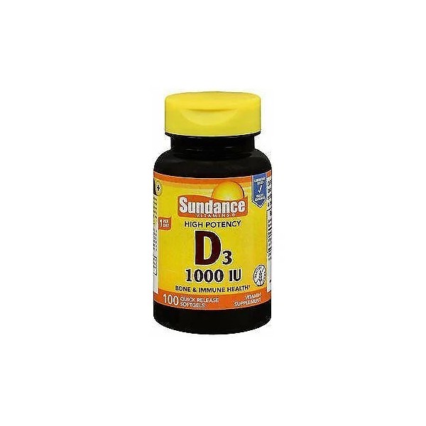 Sundance High Potency Vitamin D3 Quick Release Softgels 1000 IU