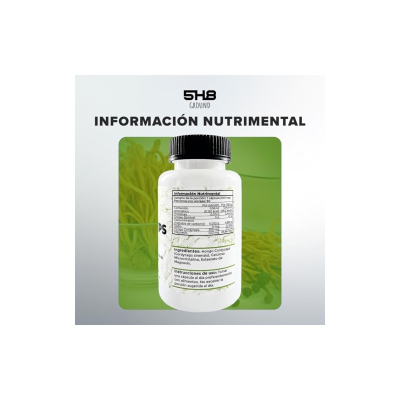 Hongo Cordyceps - Adaptógeno Natural - Vitalidad y Energía 5H8