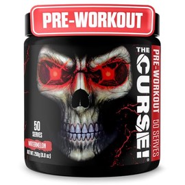 JNX SPORTS The Curse! Pre Workout Powder for Men & Women, Caffeine, Beta-Alanine, Creatine, L-Citrulline, 50 Servings, Watermelon Flavor – Boost Energy, Strength & Focus