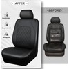 Pack of 2 universal seat covers, PU leather seat protectors,