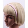 Mytoptrendz 2 Pcs Headbands 1.5cm Satin Matte Fabric Curved Plastic