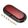 GEARZAAR 2x 10 LED Red 6.5" Oval Stop Turn Brake
