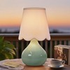 14'' H Cordless LED Table Lamp with Dimmer, Ceramic Bedside