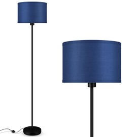 Blue Floor Lamps, Standing Lamp, Modern Floor Lamp with Blue Lamp Shades, Foot Switch, 59" Tall, Bright Pole Lamps for Living Room, Bedroom, Office, Nightstand, Kids' Gift, Blue Lamp (Without Bulb)