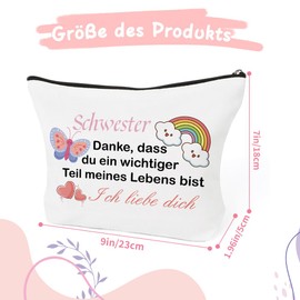 Schwester Geschenk,Geburtstagsgeschenk für Schwester,Kosmetiktasche Personalisiert