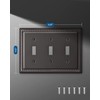 DEWENWILS Aged Bronze Light Switch Cover, Tripple Toggle Switch Wall