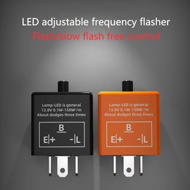 CF-13 Led Flasher Relay 3 Pins Signal Flasher for Led Lights for Turn Signal Light CF13 EP34 Led Flash Relay 12V Car Vehicle LED Turn Signal Light Bulbs Hyper Blink Flash Fix Signal Indicator