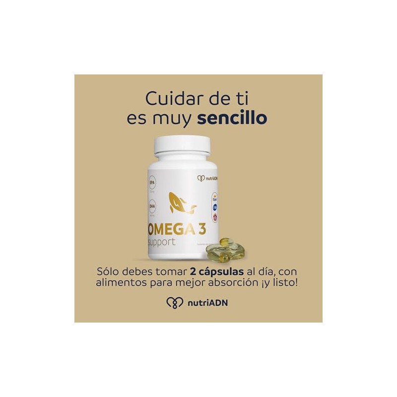 nutriADN – OMEGA 3 SUPPORT – Suplemento de Aceite de