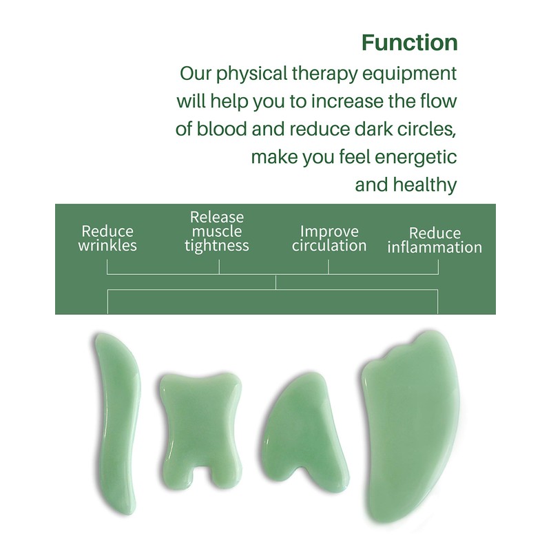 MoHern Gua Sha Massage Tools, 4 Pcs Multi-Shaped Gua Sha