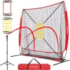 Unbranded 7x7 ft Baseball Softball Hitting Net w/ Large Ball