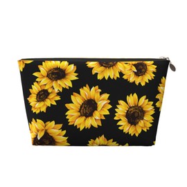 Sunflower Pattern01 Travel Toiletry Bag for Women and Men, Water-Resistant Purse Zipper Makeup Cosmetic Pouch Bag Travel Organizer Wash Bag for Accessories,Toiletries
