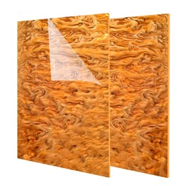 FaeliKnise 2 Pack12x8 Inch Pearl Cast Acrylic Sheets for CO2 Laser Cutting and Engraving Patterned Acrylic Plastic Sheets 1/8 Thick for DIY Crafts, Home Decor, Art Design (2, Brown, 12x8 Inch)