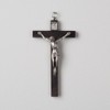 Small Black Wood Crucifix, 4"