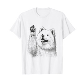 Samoyed Raising Paw Design For Dog Owner T-Shirt for Men Women Kids