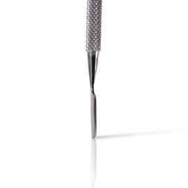 STERLING Professional Cuticle Pusher with Different Working Edges | Comfort for Manicure and Pedicure | Double Sided and Non-Slip | Scraper and Spatula | ST-12434