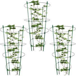 Jardín De Tomate - Soporte De Plantas De Jardín De Metal, Torre De Vine De Tomate Independiente Jaula Ajustable Para El Cultivo Al Aire Libre, Soporte De Escalada Resistente A La Intemperie, Enrejad