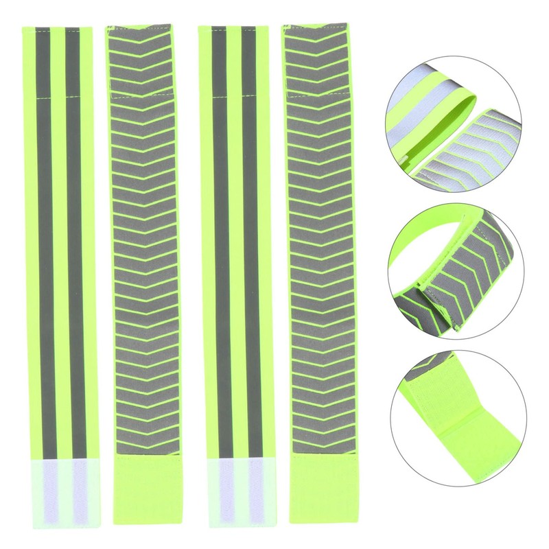 BESPORTBLE Safety Reflective Strap 4pcs Night Running Wristband for Parents