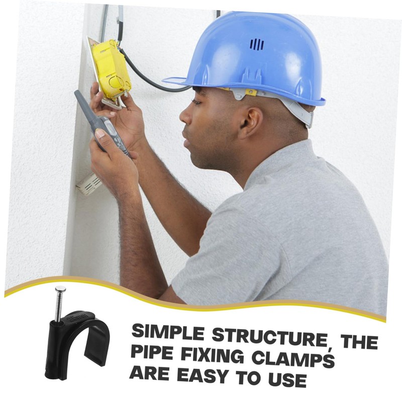 BUGUUYO 100pcs Tubing Clamp Clamp Fixtures Steel Nails for Stability