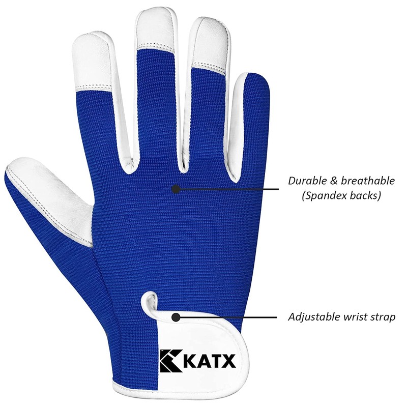 Katx Leather Gardening Gloves, Heavy Duty Thorn Proof garden gloves