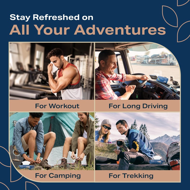 XL Aloe Vera Shower Body Wipes for Adults 8" x