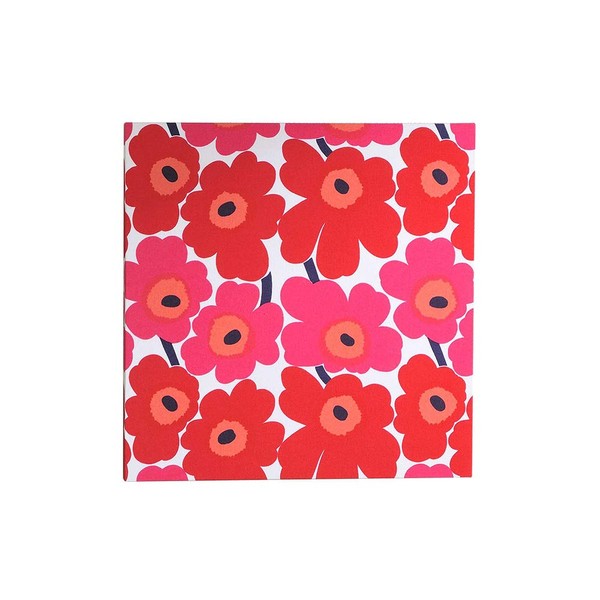 Fabric Panel Marimekko Mini Unikko Red Mini Size 33 X 33 cm