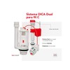 DICA, Sistema DICA Dual para W.C., Acabado Blanco y Rojo,
