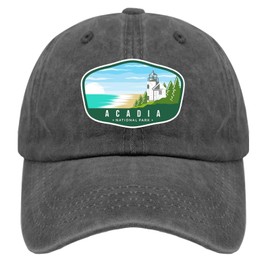 Acadia National Park Sun hat Cute hat Pigment Black Golf Hats Men Gifts for Dad Outdoor Caps