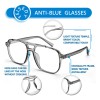 Feisedy Gafas De Bloqueo De Luz Azul Cuadradas Estilo Piloto