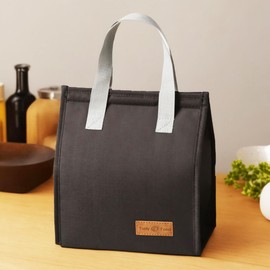 Lunch Bag for Adults & Students - Insulated Leakproof Design Reusable Portable Lunch Tote for Work/School/Travel/Picnic/Beach (Black)