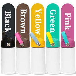 ZREGGUR 12oz sublimation Sippy Cup blank with Straw Lid and Handle 5 Pack bulk,Stainless Steel Water Bottle Double Wall Insulated Tumbler for school, 5 Colors mixed leak proof lid