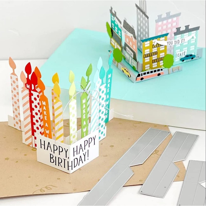 3Pcs POP-UP Base Metal Die Cuts, 3Pcs POP-UP Base Cutting