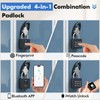 Keylesslife Fingerprint Padlock with Code,Combination Padlock Gym Locker Lock,Smart Padlock