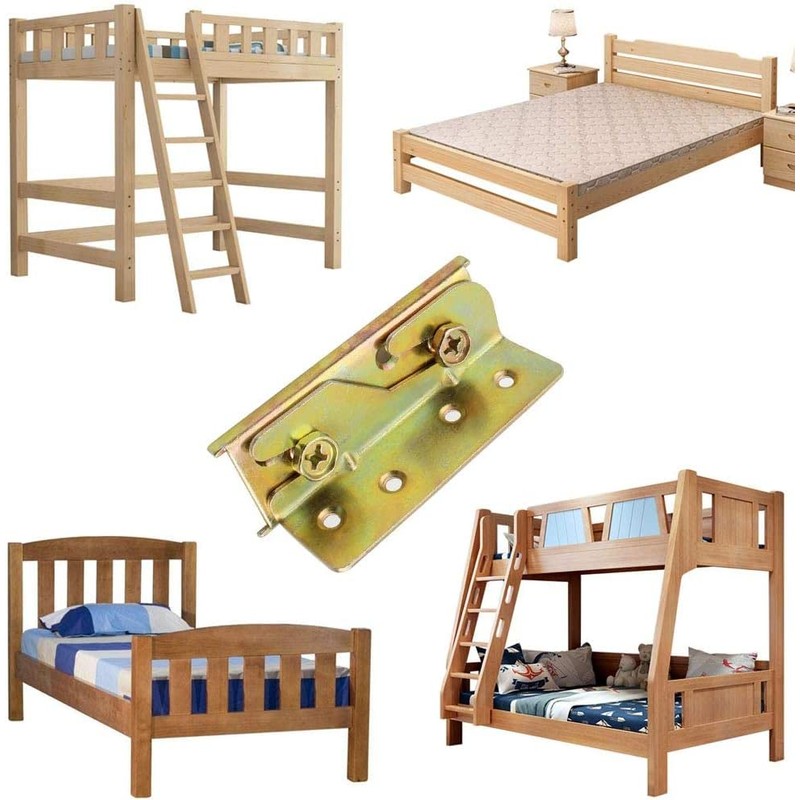 Bed Brackets Corner, GLANICS 4 Sets Bed Rail Brackets, Bed