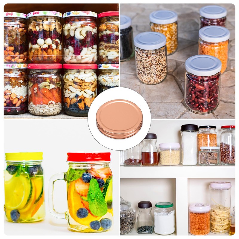 uxcell 12Pcs Wide Mouth Mason Jar Lids, Mason Canning Jar