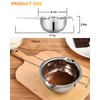 Stainless Steel Double Boiler Pot with 600ML for Melting Chocolate,