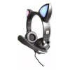 Maíz Audífonos Gamer Con Luz Led Gatito Diadema Headphones