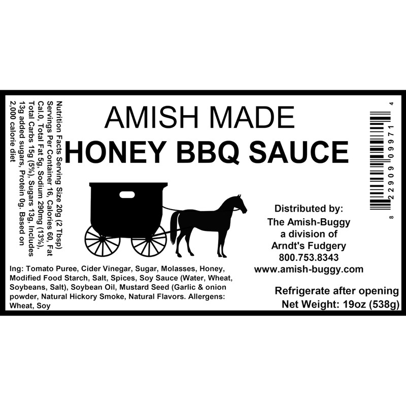 Amish Made BBQ Sauce (Honey (2 Jars))