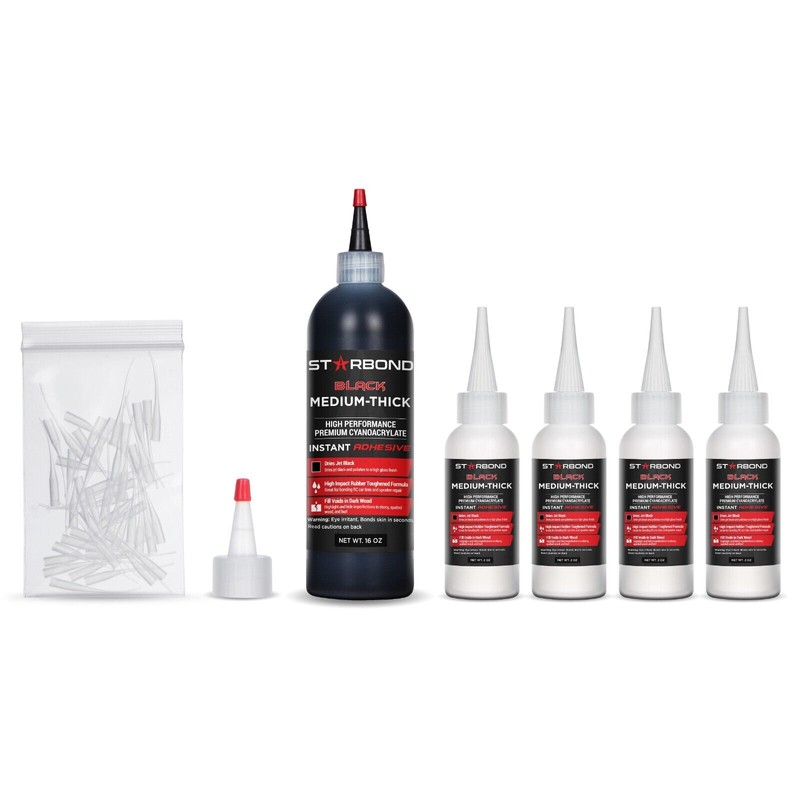 Starbond 16 oz. Black Medium-Thick - Super Glue (Premium Cyanoacrylate