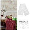 Operitacx Plush Table Runner White Faux Fur Table Runner, Christmas