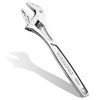WORKPRO Adjustable Wrench, 10-inch Heavy Duty Spanner with Inch/Metric Scale,