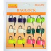 12 Pieces Small Padlocks, Multicolour Coated Metal Lock with Key