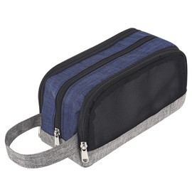 Yeiotsy Toiletry Bag, Color Clash Durable Travel Toiletry Organizer Bag (Dark Blue)