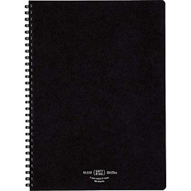 Kokuyo SV608A-D Soft Ring Notebook, Natural, A-Ruled, Semi-B5, 80 Sheets, Black, Set of 5