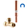 AquaNeurk Copper Water Hammer Arrestor, 1/2 Inch Push-Fit Tee Hammer