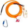 DorBuphan 1/2" x 8' Steel Core Flipline Kit, Adjustable Lanyard
