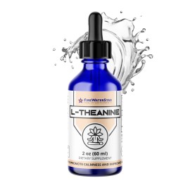 FireWaterStar Health Supplements L-Theanine - Easy Liquid Drops for Adults and Kids - Natural Stress Relief