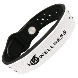 H2WELLNESS Magnetic Therapy Bracelet Super Ultra Strength Waterproof Breathable Comfortable Adjustable Infused with Titanium and Copper Sport Band (White)