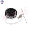 HQS 2x Chrome Lever Style Locking Fuel Cap 4" For
