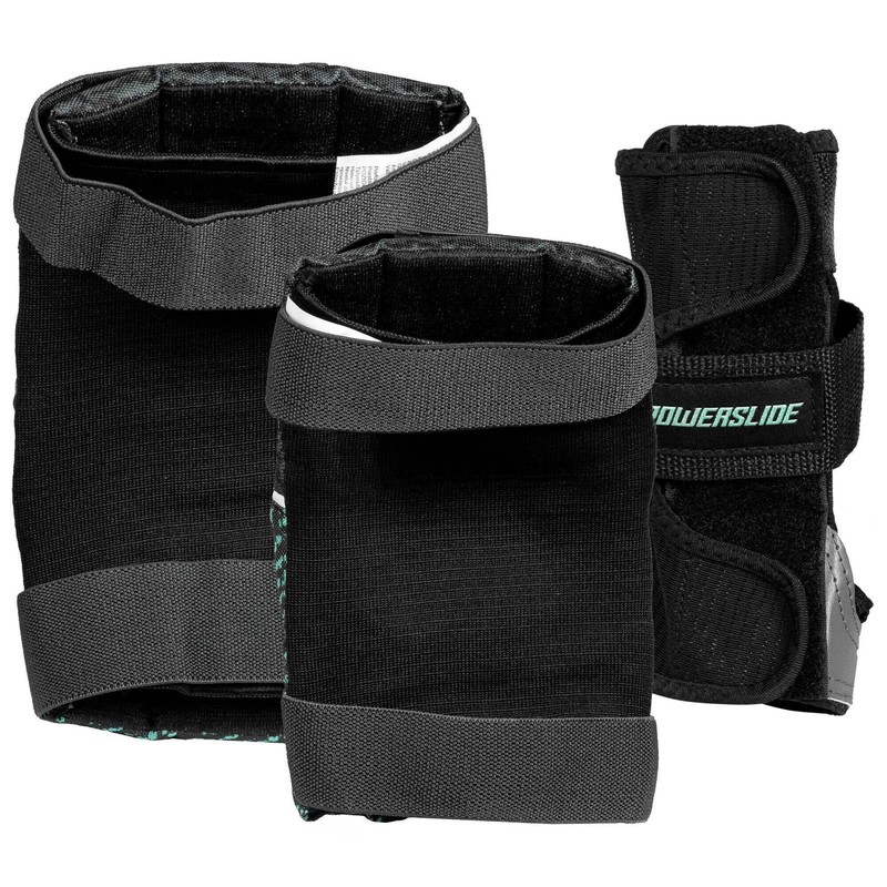 Powerslide Women's Standard Women's Tri-Pack Protectors, Black, S